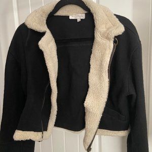 le chateau Black Wool Blend Jacket Size S